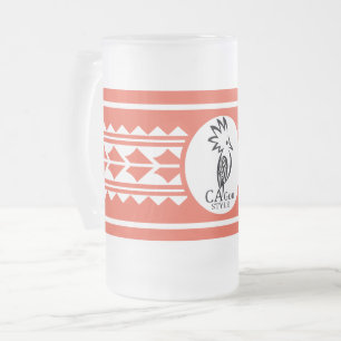 Glazen kopje: Motif Tribal Matglas Bierpul
