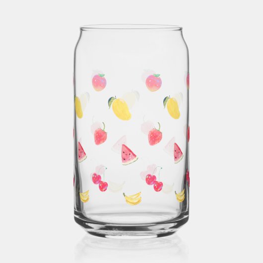 Glazen kopjes - Schattigee vruchten ontwerp (Achterkant)