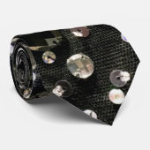 Glazen kralen en -equines stropdas (Opgerold)