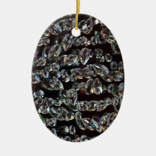 Glazen kristallen reflecties keramisch ornament
