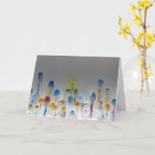 Glazen kwal blanco Wenskaart Kaart (Gele Bloem)