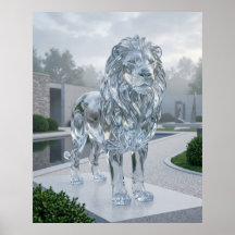 Glazen Leeuw Sculptuur Dageraad