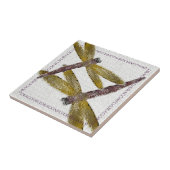 Glazen libellen tegeltje (Zijkant)