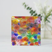 Glazen Lichten Bruiloft Kaart (Staand voorkant)