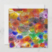 Glazen Lichten Bruiloft Kaart (Voorkant)