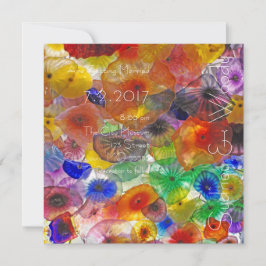 Glazen Lichten Bruiloft Kaart