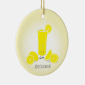 Glazen limonade keramisch ornament (Rechts)