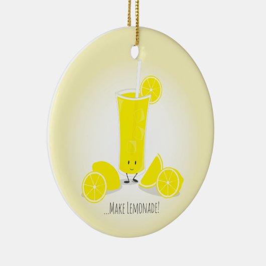 Glazen limonade keramisch ornament (Rechts)
