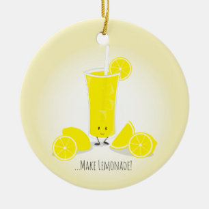 Glazen limonade keramisch ornament