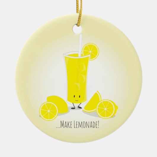 Glazen limonade keramisch ornament (Voorkant)