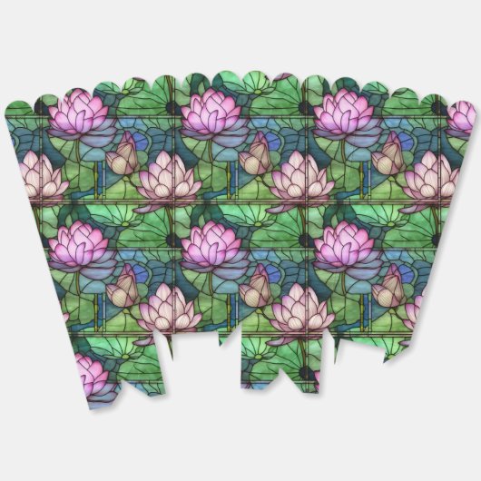 Glazen Lotus Popcorn Favor Dozen in Loodglasstijl Bedankdoosjes (Ongevouwen)