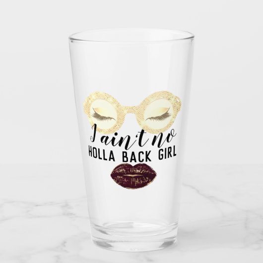 Glazen make-up roze wimper meisje power kiss miss (Voorkant)