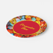 Glazen marbles kleurig papieren bordje (Gekanteld)