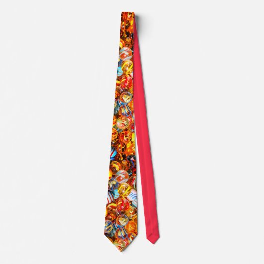 Glazen marmer-kleurige game marmert oude school stropdas (Voorkant)