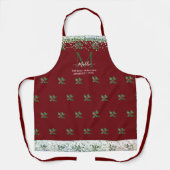 Glazen met reserveglitterij, aangepast monogram schort (Voorkant)