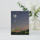 Glazen met vier bladklaver - Goed Luck Briefkaart (Staand voorkant)