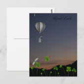 Glazen met vier bladklaver - Goed Luck Briefkaart (Voorkant / Achterkant)