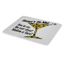 GLAZEN, MIDDELGROTE OF ZELDZAME MARTINI-OLIJVEN SNIJPLANK