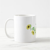 Glazen mok met zonnebloem ontwerp (Links)