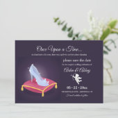 Glazen Muiltje Save the Date Aankondiging (Staand voorkant)