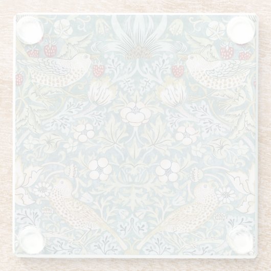 Glazen Onderzetter - Aardbeienplukker (Achterkant)