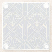 Glazen onderzetter - Art Deco gouden ventilatoront (Achterkant)