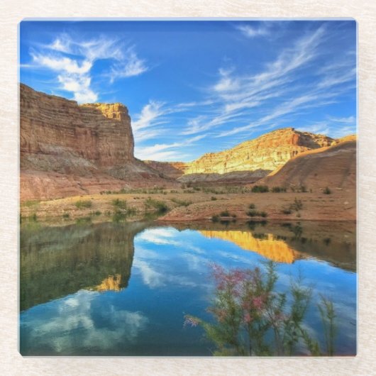 Glazen Onderzetter-Canyon Scene Glazen Onderzetter (Voorkant)