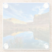 Glazen Onderzetter-Canyon Scene Glazen Onderzetter (Achterkant)