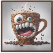 GLAZEN ONDERZETTER - Een kopje koffie te veel!