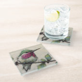 Glazen Onderzetter - Hummingbird (Schuin)