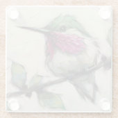 Glazen Onderzetter - Hummingbird (Achterkant)