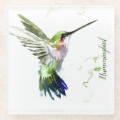 Glazen Onderzetter - Hummingbird (Voorkant)