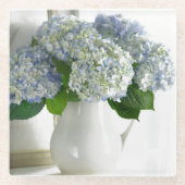 Glazen Onderzetter-Hydrangeas Glazen Onderzetter (Voorkant)