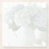 Glazen Onderzetter-Hydrangeas Glazen Onderzetter (Achterkant)