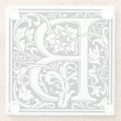 Glazen onderzetter - Initiaal B Monogram (Achterkant)