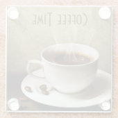 Glazen Onderzetter/Koffietijd Glazen Onderzetter (Achterkant)