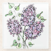 Glazen Onderzetter - Lilacs (Voorkant)