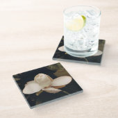 Glazen Onderzetter met een Magnolia Blossom Design (Schuin)