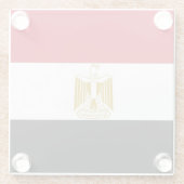 Glazen onderzetter met Egyptische vlag (Achterkant)