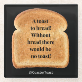 Glazen Onderzetter met Funny Witty Toast
