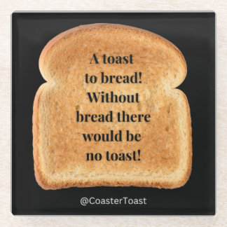 Glazen Onderzetter met Funny Witty Toast