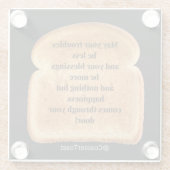Glazen Onderzetter met Funny Witty Toast (Achterkant)