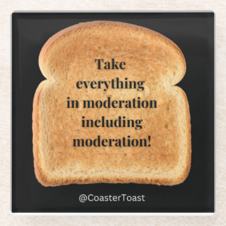Glazen Onderzetter met Funny Witty Toast