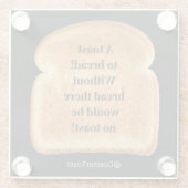 Glazen Onderzetter met Funny Witty Toast (Achterkant)