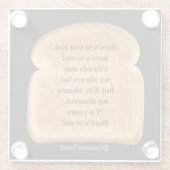 Glazen Onderzetter met Funny Witty Toast (Achterkant)