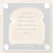 Glazen Onderzetter met Funny Witty Toast (Achterkant)