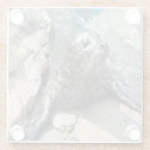 Glazen Onderzetter met gepolijst zegel (Achterkant)