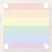 Glazen onderzetter met Glasvlag van LGBT (Achterkant)