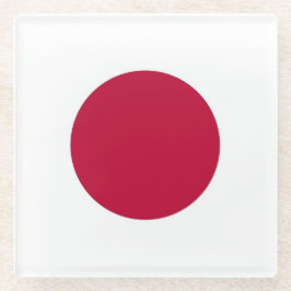 Glazen onderzetter met Japanse vlag