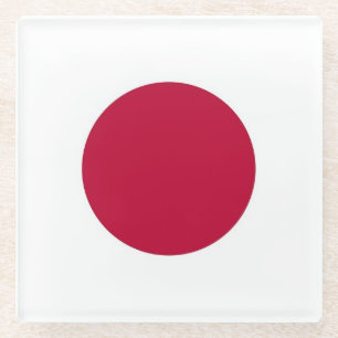 Glazen onderzetter met Japanse vlag